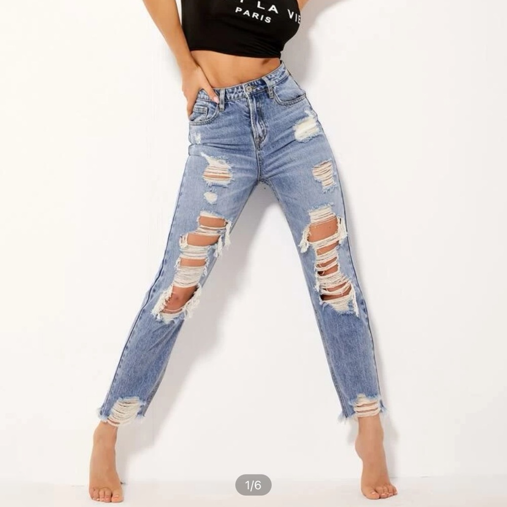 NWOT Stone Wash High Waisted Boyfriend Jeans